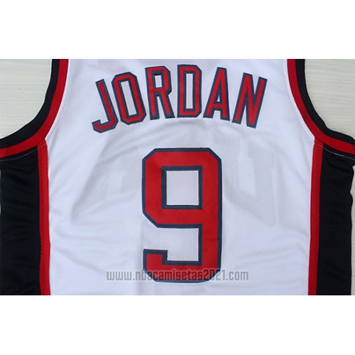 Camiseta USA 1984 Michael Jordan #9 Blanco